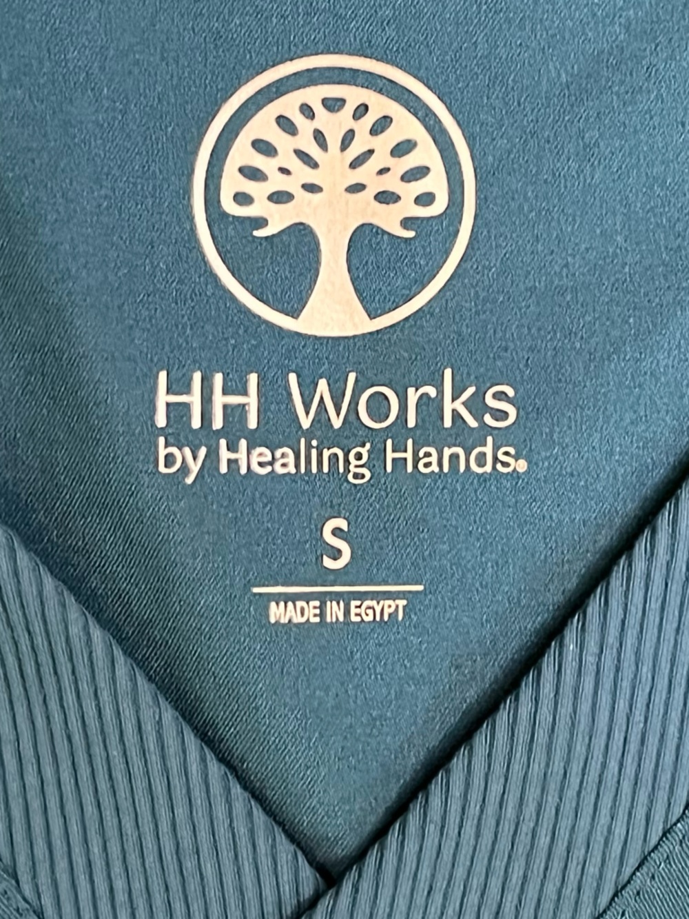 Healing Hands HH Works Teal Blue Scrub Top Women’s S V-Neck Medical Uniform - Picture 4 of 8